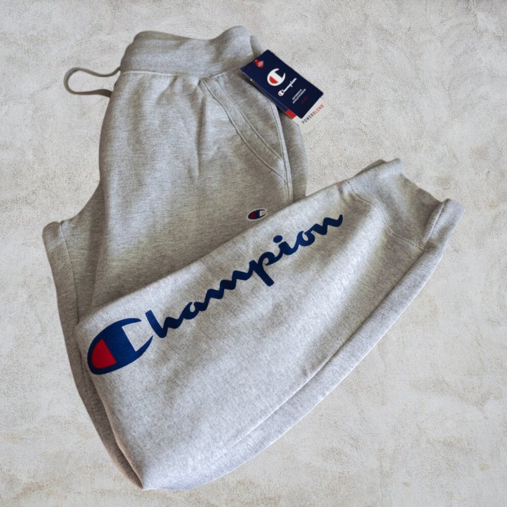Champion NWT Womens Unisex Power Blend Light Gray Joggers